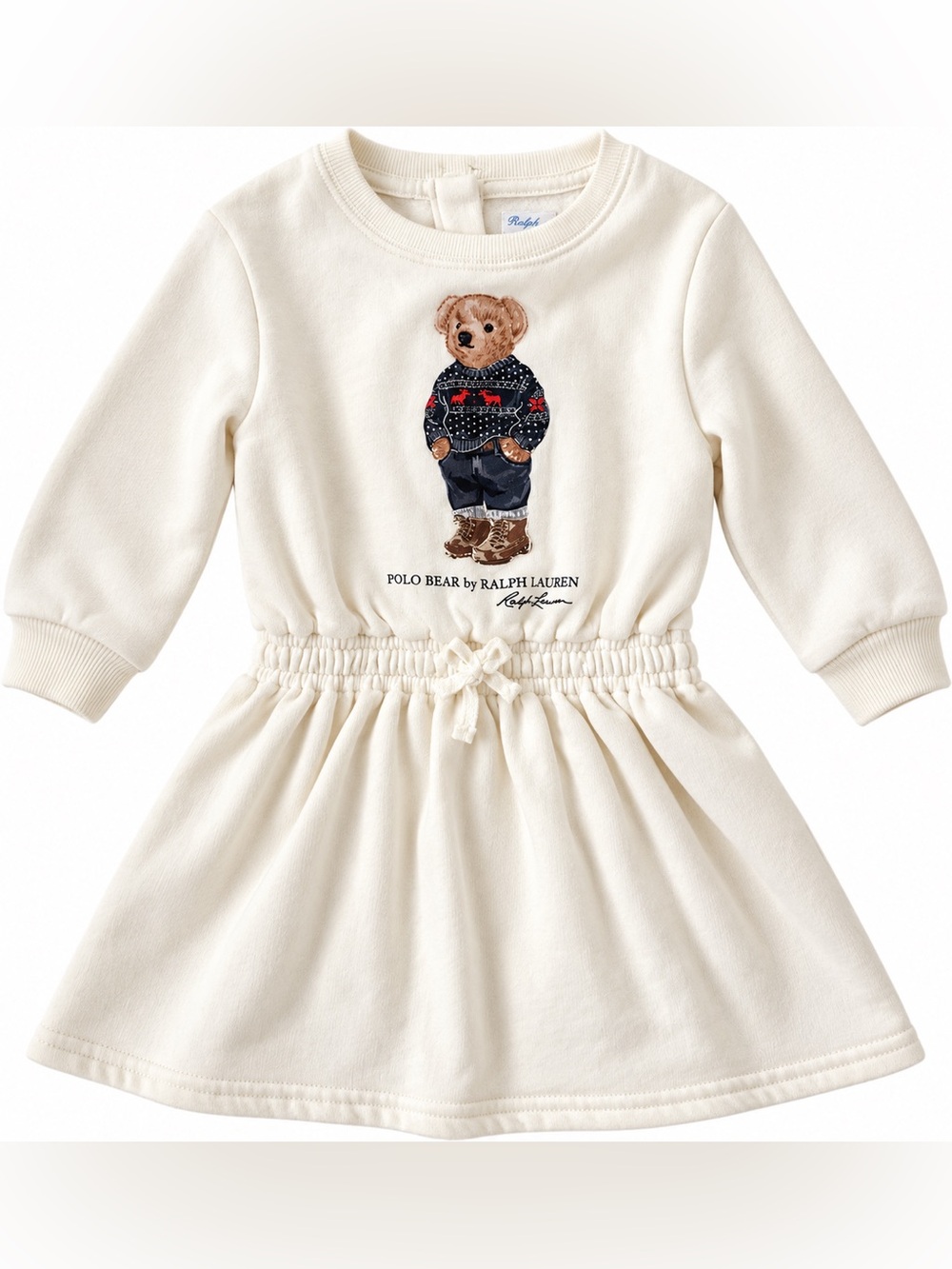 Polo Ralph Lauren Girls Polo Bear Sweatshirt Dress – 24 Months